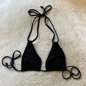 Nasty Gal Double String Black Bikini Top 4 / Small